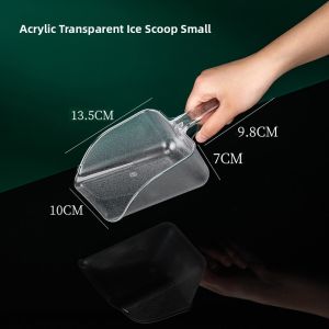 Commercial Grade Acrylic Thickened Ice Scoop Spoon for Tea Shop Popcorn Serving Large Size Kitchen Cooking Utensils