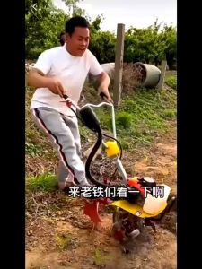 New 4-Stroke Gasoline Powered Garden Cultivator Tiller with Adjustable Wheels and Throttle Switch for Farming and Gardening
