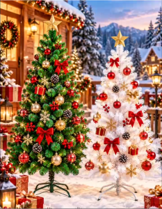 Christmas Tree 2ft 3ft 4ft 5ft 6ft 7ft 8ft /2 Color Green Tree White Tree Christmas Decor Metal Stand