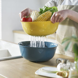 Hộp Đựng Trái Cây Bằng Nhựa Hai Lớp Cho Nhà Bếp Dụng Cụ Rửa Trái Cây Khay Đựng Trái Cây Giá Đựng Đồ Thiết Kế Scandinavia Dễ Thương Dễ Sử Dụng