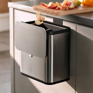 MMZECE | Stainless Steel Kitchen Hanging Waste Bin Large Capacity