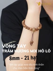 Vòng tay hồ lô VEGAN Trầm Hương Thuần Chay 8mm