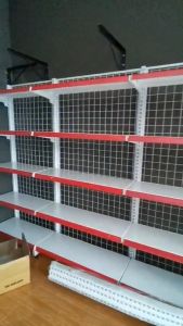 Kệ siêu thị lưng lưới áp tường Vinatech cao cấp - Dài 90cm x Cao 120cm x 3 tầng