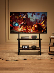 Moveable Electric TV Stand with Wheels Multi-function
