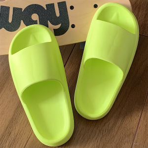 Thin Strip BOYS And GIRLS Green Slippers Women S Summer Outdoor Wear Home Eva Thick Bottom Couple Bathroom Deodorant And Non-Slip Sandals