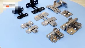 Door Hasp Latch Lock Stainless Steel Safety Packlock No Punching Clasp Sliding Door Latch for Barn Door Pet Door Bathroom Outdoor Garage Window Sliding Door