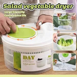 Salad Spinner Dryer Vegetable Fruit Food Dehydrator Manual Kitchen Quick Drying Vegetable Dehydrator