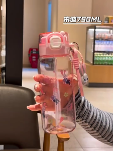 Zootopia Judy Nick New Style Time Double Drinking Space Cup Summer Male Female Student Children Straw Water Cup