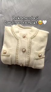 Cardigan Wol Rajut Wanita Knitwear Korean Style List Full Mutiara
