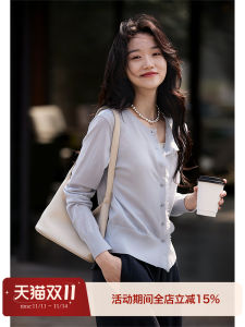 Elegant Slimming 16-Needle Knitted Woolen Open Cardigan Fine Texture Long Sleeve Regular Fit OL Style Commute Fashion ZWI861363AG