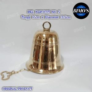Bel Lonceng Kuningan Besar Diameter 13.5cm Lonceng Jumbo Lonceng Sekolah Gereja Kantor