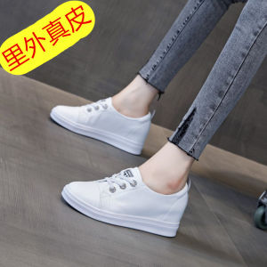 Trendy Sunday Womens Casual Shoes Travel Comfortable Leather Pure Leather Slope Heel Breathable Sporty Flat Bottom Shoes