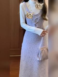 CHANGTONG | Bộ 3 Món Áo Lót Tím Áo Cộc và Váy Ngắn