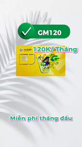 Sim Gmobile Mobifone Miễn Phí Data Tốc Độ Cao Kèm Nghe Gọi Gia Hạn 35k/tháng Tặng 1 Tháng Đầu GM35 GM68 GM86 GM120 GM200 | FREESHIP - CHƯA KÍCH HOẠT