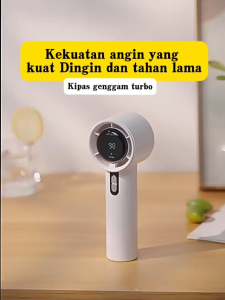 NOKE Kipas Angin Mini Portable: High-Speed 100 Gear Wind Digital Display Adjustable