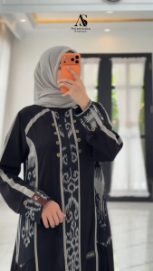 DRESS GAMIS ANJANI WIRU HITAM CANTIK