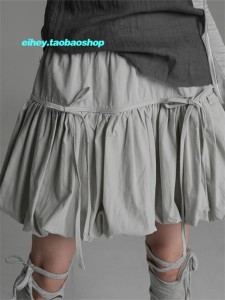 Váy Ngắn Xếp Ly Cạp Cao Phong Cách Hàn Quốc Cho Nữ Mùa Thu Váy Ngắn Kiểu Bánh Quy Ngọt Ngào Có Nơ Bướm Cỡ Lớn