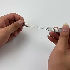 ด้ามจับใบมีดผ่าตัด ที่จับใบมีดผ่าตัด เบอร์3 เบอร์4 วัสดุสแตนเลส หนา ด้ามมีดผ่าตัดทั่วไป