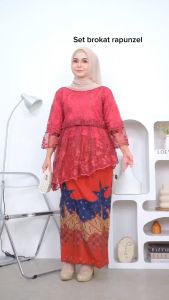 SETELAN WANITA BROKAT RAPUNZEL UNTUK BB 49 SAMPAI 68 KG SEMUA REAL PICT