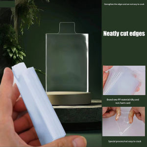 (BF06)100Pcs Pull Tab Sleeves For Card Savers Semi-rigid Game Card Holders With Ears More Convenient Card Pickup