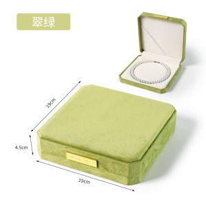 Elegant Octagonal Velvet Jewelry Storage Box Pearl Necklace Mom Gift Box Soft Fabric Fashionable Accessories Case