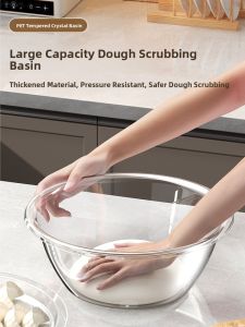 SHANGPINSHANGGE | Transparent Heat-Resistant Mixing Basin and Large Soup Bowl