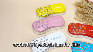CAREVISY Kids Spectacle Case Box PU Leather Anti-scratch Glasses Case Eyewear Sunglasses Case