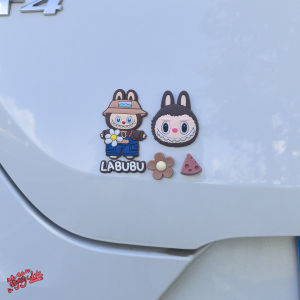 Miếng Dán Trang Trí 3D Labubu Cho Màn Hình Trung Tâm Xe Hơi Miếng Dán Che Chắn Cửa Sổ Thân Xe Chống Trầy Xước Phụ Kiện Xe Hơi