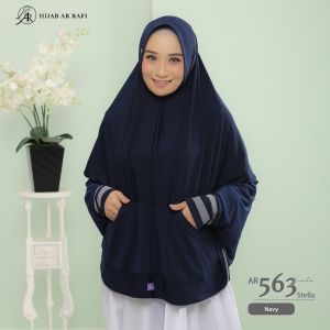 HIJAB ARRAFI 563 JILBAB LENGAN KERUDUNG KHIMAR JUMBO BERLENGAN MODEL KANGGURU TERBARU ARRAFI 563