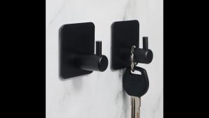 Stainless Steel Towel Hooks Wall Door Clothes Kitchen Bathroom Rustproof Self Adhesive Towel Holder