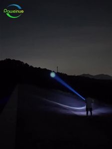 2026 New 9900000LM Powerful Flashlight IPX6 Telescopic Zoom Flash Lights Type-c Rechargeable LED Torch Outdoor Adventure Camping