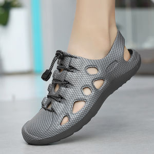 Mens Summer Anti-Slip Hollow out Sandals Waterproof Climbing Mountain Beach Walking Shoes Comfortable Breathable Slip-On Sandals