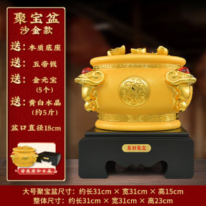 Chinese Style Resin Wealth Attracting Money Box Display Piece Decorative Ornament for Shop Opening Gifts Living Room Decoration