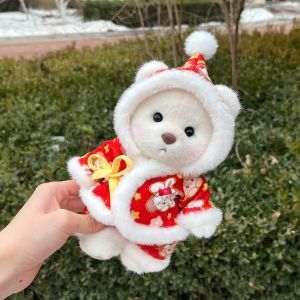 Lena Bear New Year Cat Clothes Cotton Jacket Small Size 20cm Medium Size 30cm Visit Clothes for Dolls Girl Clothes