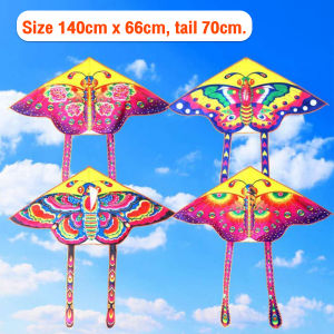 Nurm Colorful Butterfly Kite Triangular Rainbow Kites Children Outdoor Toy with Kite String