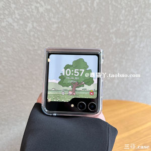 Minimalist Transparent Large Window Compatible Zlfip7/6 Phone Case Ultra-Thin Full Cover Foldable Screen Phone Cover Zflip3/4 Zflip5 Premium Sensation Personalized Creative PC Hard Shell