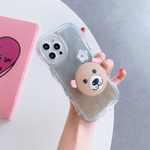 Zeallion Cute Cartoon Bear Phone Grip Griptok Lovely Bracket For Moblie Phone Universal Accessories Stand Holder