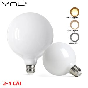 2-4 Bóng Đèn LED E27 110V-220V G80 G95 G125 Tiết Kiệm Năng Lượng Ánh Sáng Trắng Sữa Đèn Quả Cầu Công Suất Cao 3W Tuổi Thọ Cao 30000 Giờ Ánh Sáng Trắng Ấm