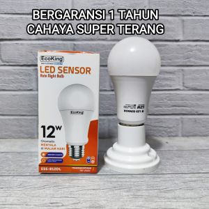 ECOKING LAMPU LED SENSOR CAHAYA 12W 12 WATT PUTIH ESS-812DL SNI BAGUS LIGHT SENSOR BERGARANSI 1 TAHUN BOHLAM BOLAM LAMPU MENYALA KETIKA GELAP