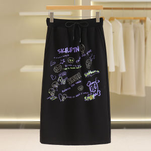 Váy Mini Chữ Nổi Thon Gọn Cạp Cao in Họa Tiết Mùa Đông Bằng Vải Cotton Phong Cách Hàn Quốc Váy Công Sở Váy Chữ a