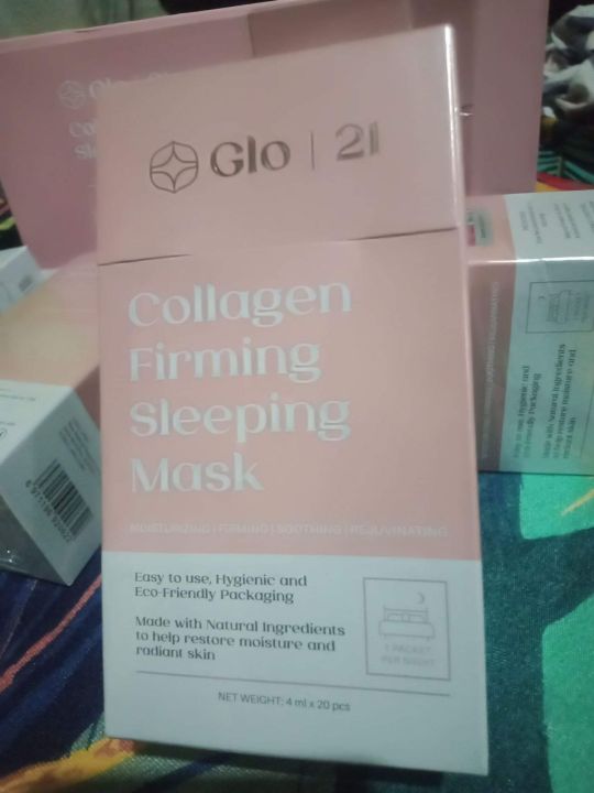Glo 21 Collagen Firming Sleeping Mask (1 Box20 pcs) Lazada PH