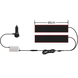 Bảng Hiệu Đèn LED Linh Hoạt Hình Mắt Quỷ Cho Kính Chắn Gió Xe Tải Hiển Thị Thông Điệp Cuộn Thông Minh Điều Khiển Từ Xa Hiệu Ứng Ánh Sáng Mắt Mềm Hoạt Hình 12V