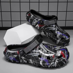 Plus Size Summer Men Sandals Clogs Outdoor Garden Clogs Hole Shoes Male Casual Shoes Water Shoes Comfort Home Soft Slippers