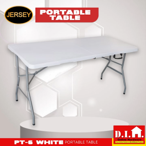 Do It Home Jersey PT-6 White Portable Table 6 Feet
