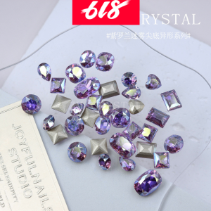 K9 New Violet Mist Nail Drill Pointed Base Drills Ultra Shiny Heart Shaped Nail Art Decorations Any Skin Type Normal Size