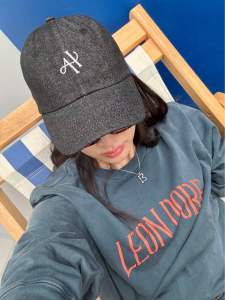Ahalf - AHC000 Logo cap - Jean หมวกผ้าคอตตอนปักโลโก้