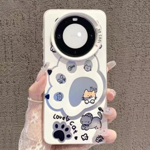 เคส Honor X9C X9B X9A 5G เคส Honor 200 90 เคส Honor 200 Pro เคสแมตต์กันกระแทกโทรศัพท์กรณีรูปแบบสร้างสรรค์แมวกรงเล็บโทรศัพท์กรณีแสงหรูหราชุบปุ่มโทรศัพท์กรณียาก