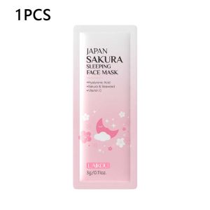 1/5PCS Moisturizing Facial Mask Sakura Snail Seaweed Face Sleeping Mask Cream Brightening Hydrating Deeply Nourishing Skin Care