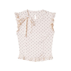 XXNING | Lace Ruffle Cap Sleeve Tie Top