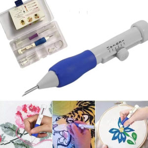 DIY Embroidery Punch Needle Kit Embroidery Pen Set Clothes Embroidery Knitting Sewing Needle Stitching Tool Set